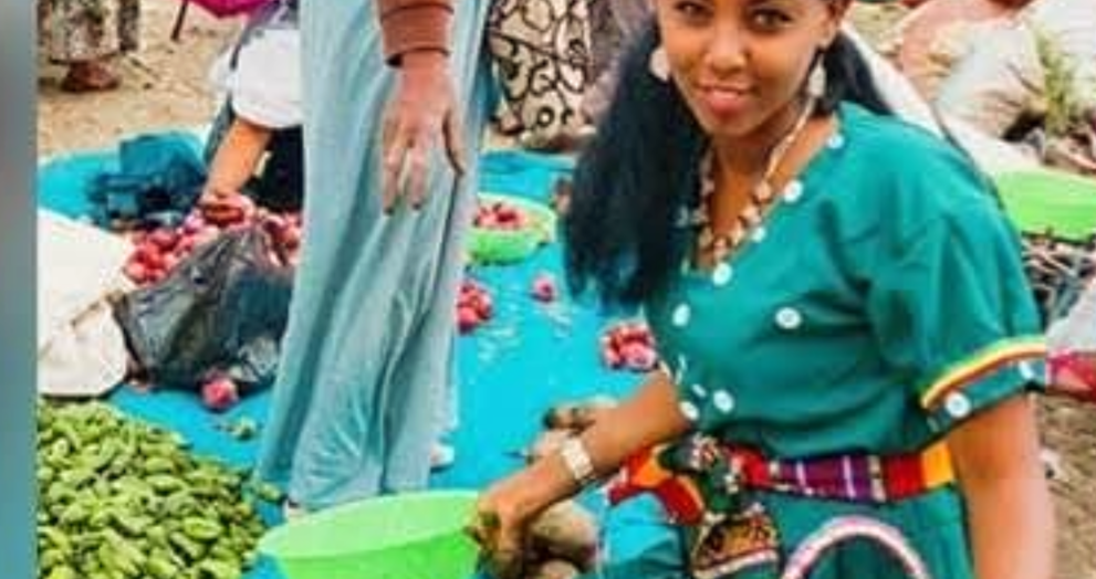 Young Ethiopian Woman in a market