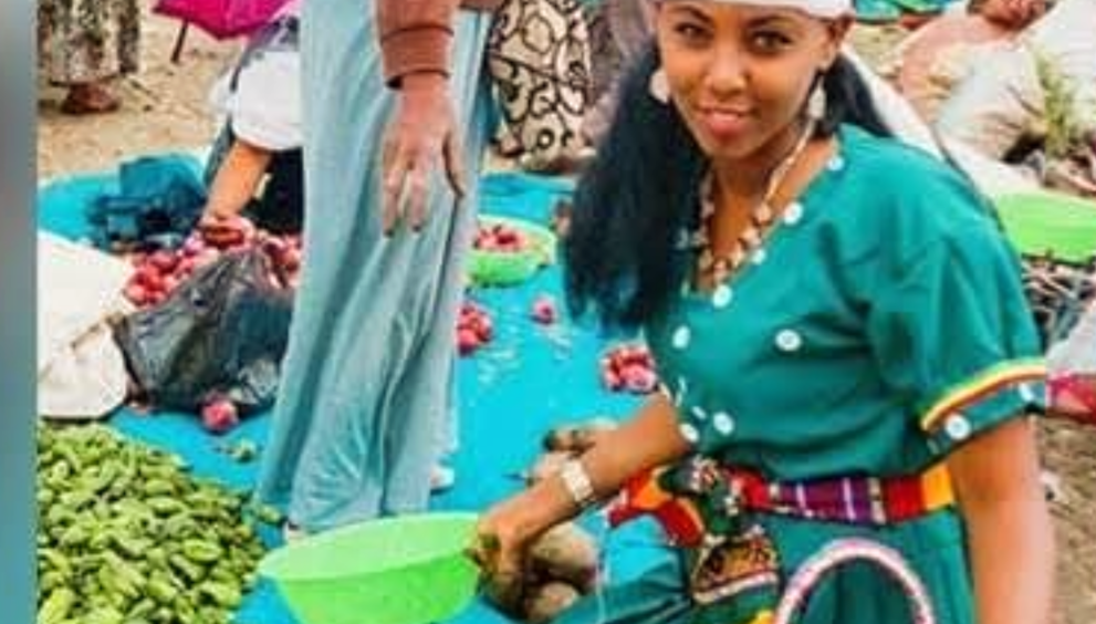 Young Ethiopian Woman in a market