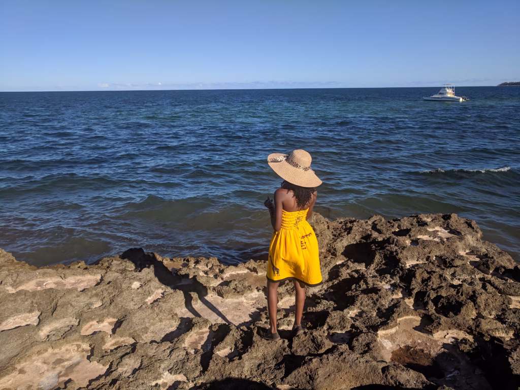 A young Kenyan girl by the beach in Watamu